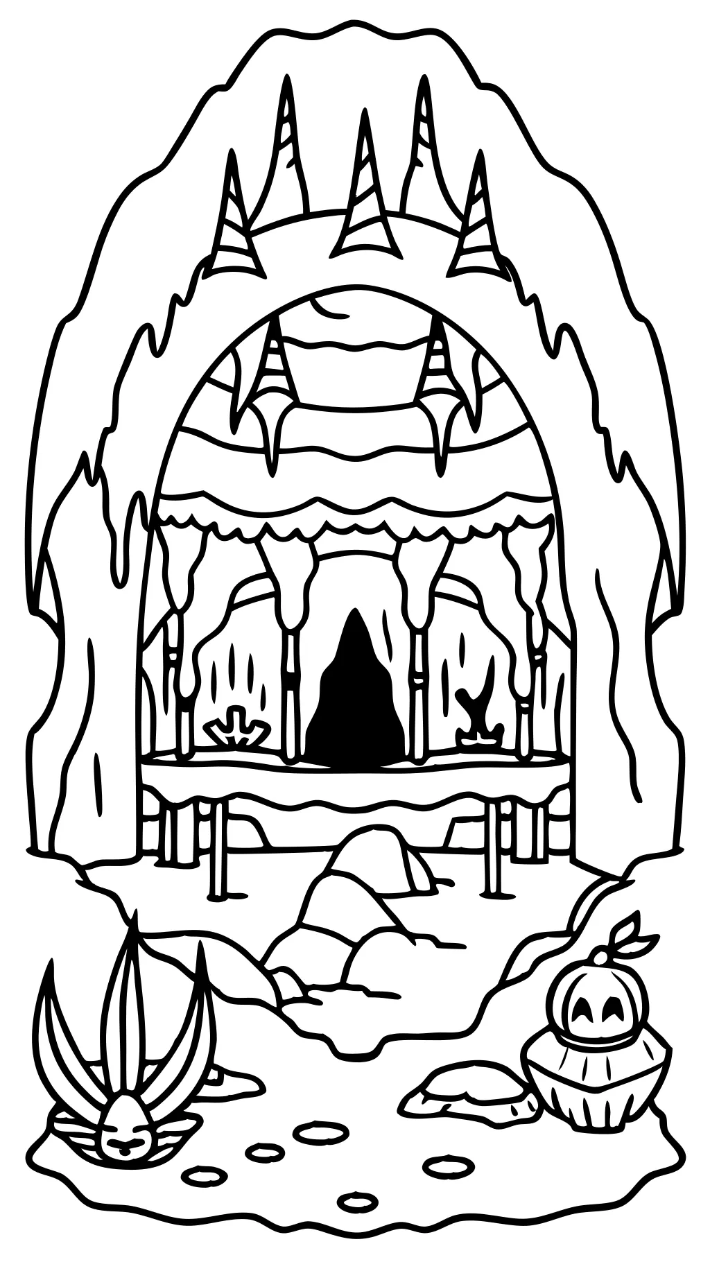 cave coloring pages printable